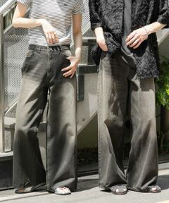 SENSE OF PLACE by URBAN RESEARCH / センスオブプレイス バイ アーバンリサーチ デニムパンツ | 『ユニセックス』ヴィンテージライクデニムワイドパンツ