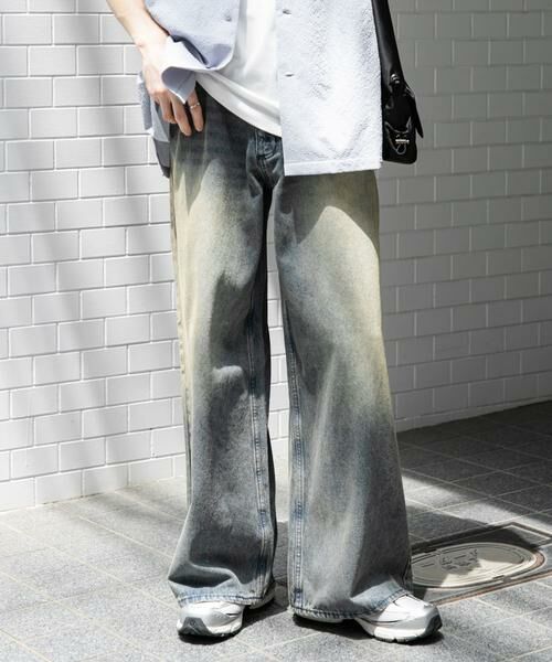 SENSE OF PLACE by URBAN RESEARCH / センスオブプレイス バイ アーバンリサーチ デニムパンツ | 『ユニセックス』ヴィンテージライクデニムワイドパンツ | 詳細1