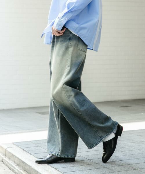 SENSE OF PLACE by URBAN RESEARCH / センスオブプレイス バイ アーバンリサーチ デニムパンツ | 『ユニセックス』ヴィンテージライクデニムワイドパンツ | 詳細13