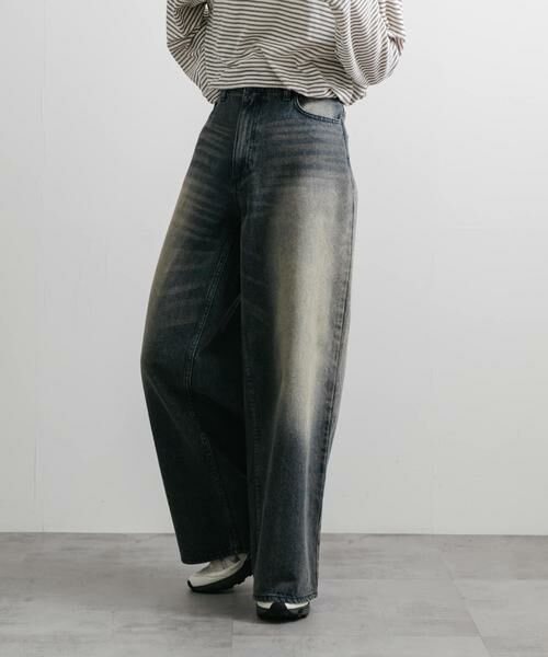 SENSE OF PLACE by URBAN RESEARCH / センスオブプレイス バイ アーバンリサーチ デニムパンツ | 『ユニセックス』ヴィンテージライクデニムワイドパンツ | 詳細25