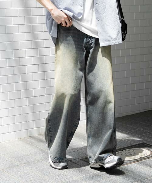 SENSE OF PLACE by URBAN RESEARCH / センスオブプレイス バイ アーバンリサーチ デニムパンツ | 『ユニセックス』ヴィンテージライクデニムワイドパンツ | 詳細4