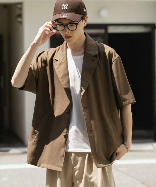 SENSE OF PLACE by URBAN RESEARCH / センスオブプレイス バイ アーバンリサーチ その他アウター | リネンライクテーラードショートスリーブジャケット | 詳細2