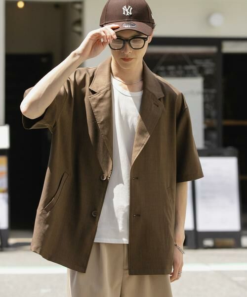 SENSE OF PLACE by URBAN RESEARCH / センスオブプレイス バイ アーバンリサーチ その他アウター | リネンライクテーラードショートスリーブジャケット | 詳細4