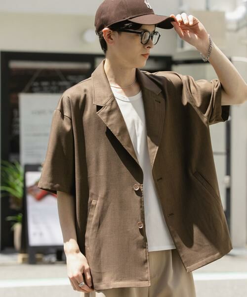 SENSE OF PLACE by URBAN RESEARCH / センスオブプレイス バイ アーバンリサーチ その他アウター | リネンライクテーラードショートスリーブジャケット | 詳細5