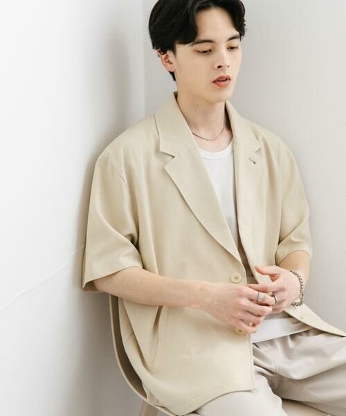 SENSE OF PLACE by URBAN RESEARCH / センスオブプレイス バイ アーバンリサーチ その他アウター | リネンライクテーラードショートスリーブジャケット | 詳細17