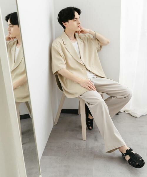 SENSE OF PLACE by URBAN RESEARCH / センスオブプレイス バイ アーバンリサーチ その他アウター | リネンライクテーラードショートスリーブジャケット | 詳細19