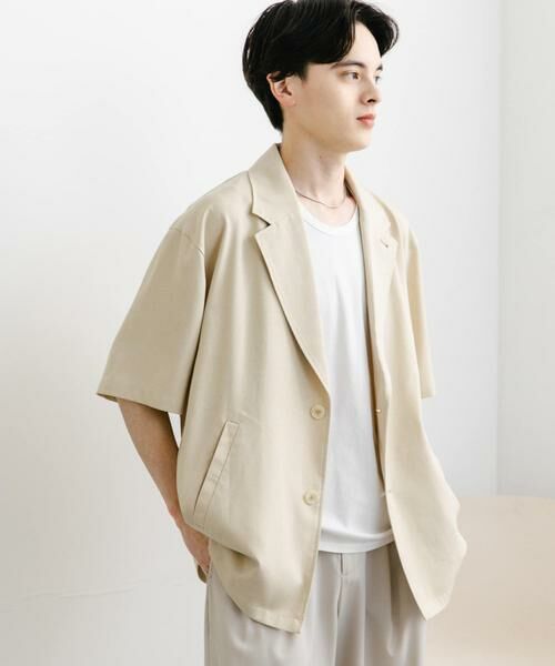 SENSE OF PLACE by URBAN RESEARCH / センスオブプレイス バイ アーバンリサーチ その他アウター | リネンライクテーラードショートスリーブジャケット | 詳細22