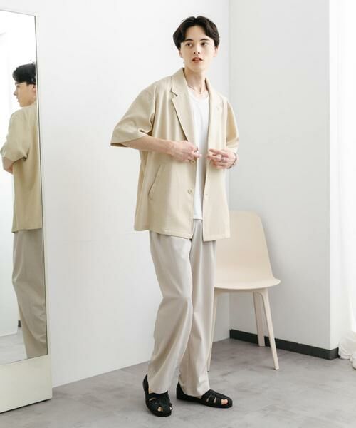 SENSE OF PLACE by URBAN RESEARCH / センスオブプレイス バイ アーバンリサーチ その他アウター | リネンライクテーラードショートスリーブジャケット | 詳細23