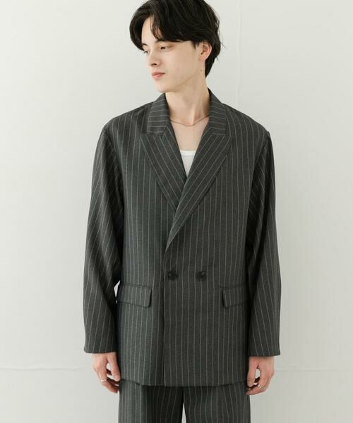 SENSE OF PLACE by URBAN RESEARCH / センスオブプレイス バイ アーバンリサーチ その他アウター | 『セットアップ対応』『イージーケア/速乾』リネンライクピンストライプルーズジャケット | 詳細10