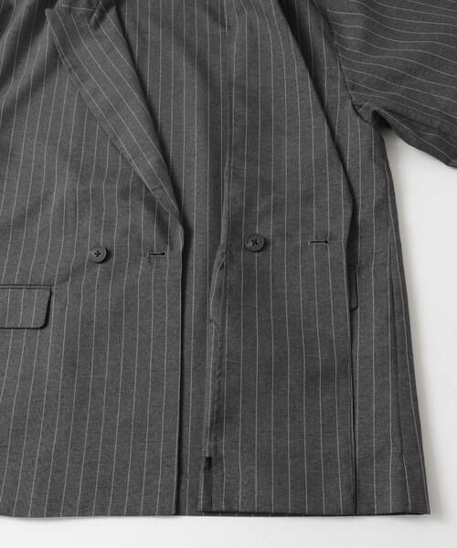 SENSE OF PLACE by URBAN RESEARCH / センスオブプレイス バイ アーバンリサーチ その他アウター | 『セットアップ対応』『イージーケア/速乾』リネンライクピンストライプルーズジャケット | 詳細14
