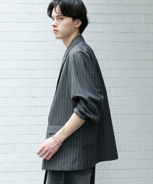 SENSE OF PLACE by URBAN RESEARCH / センスオブプレイス バイ アーバンリサーチ その他アウター | 『セットアップ対応』『イージーケア/速乾』リネンライクピンストライプルーズジャケット | 詳細5