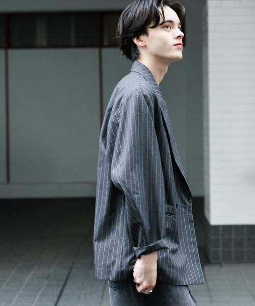 SENSE OF PLACE by URBAN RESEARCH / センスオブプレイス バイ アーバンリサーチ その他アウター | 『セットアップ対応』『イージーケア/速乾』リネンライクピンストライプルーズジャケット | 詳細7