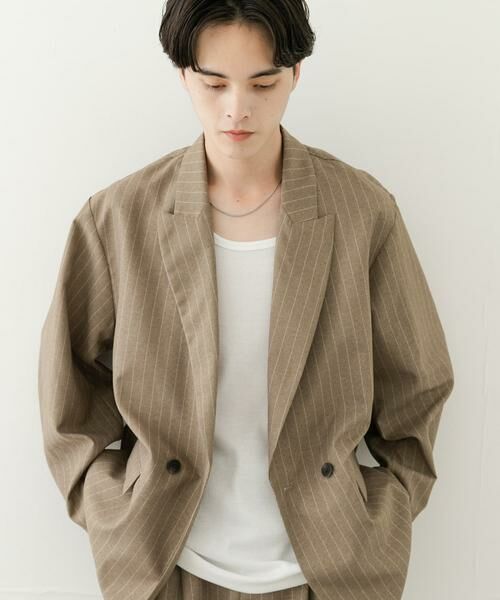 SENSE OF PLACE by URBAN RESEARCH / センスオブプレイス バイ アーバンリサーチ その他アウター | 『セットアップ対応』『イージーケア/速乾』リネンライクピンストライプルーズジャケット | 詳細21