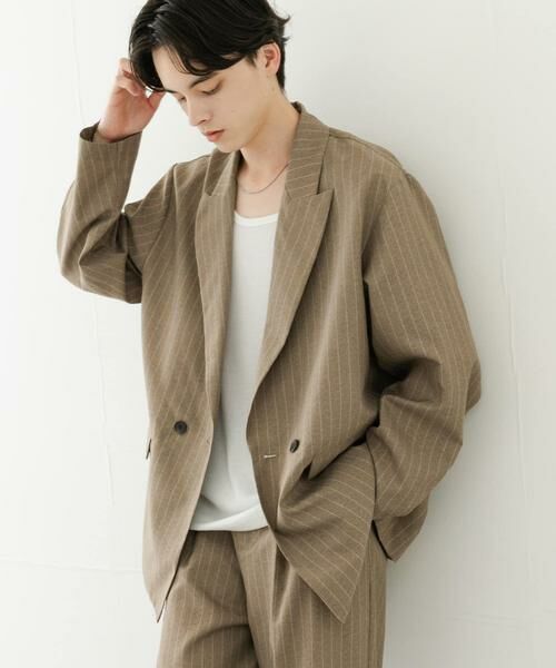 SENSE OF PLACE by URBAN RESEARCH / センスオブプレイス バイ アーバンリサーチ その他アウター | 『セットアップ対応』『イージーケア/速乾』リネンライクピンストライプルーズジャケット | 詳細23