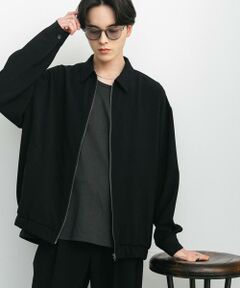 SENSE OF PLACE by URBAN RESEARCH / センスオブプレイス バイ アーバンリサーチ ブルゾン | 『UR TECH DRYLUXE』リネンライクジップブルゾン