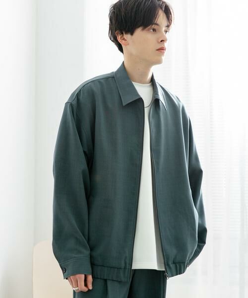 SENSE OF PLACE by URBAN RESEARCH / センスオブプレイス バイ アーバンリサーチ ブルゾン | 『UR TECH DRYLUXE』リネンライクジップブルゾン | 詳細1