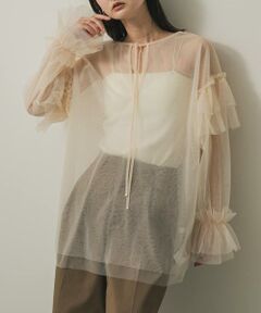 SENSE OF PLACE by URBAN RESEARCH / センスオブプレイス バイ アーバンリサーチ シャツ・ブラウス | シアーチュールフリルトップ