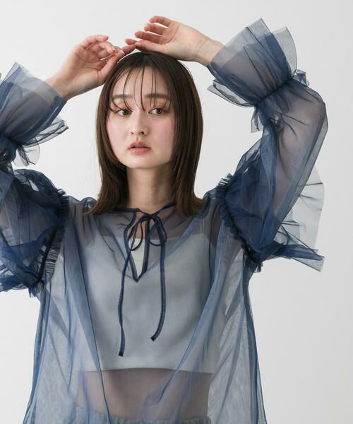 SENSE OF PLACE by URBAN RESEARCH / センスオブプレイス バイ アーバンリサーチ シャツ・ブラウス | シアーチュールフリルトップ | 詳細6