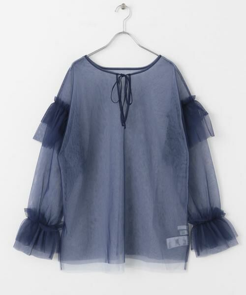 SENSE OF PLACE by URBAN RESEARCH / センスオブプレイス バイ アーバンリサーチ シャツ・ブラウス | シアーチュールフリルトップ | 詳細8