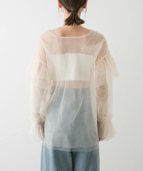 SENSE OF PLACE by URBAN RESEARCH / センスオブプレイス バイ アーバンリサーチ シャツ・ブラウス | シアーチュールフリルトップ | 詳細23