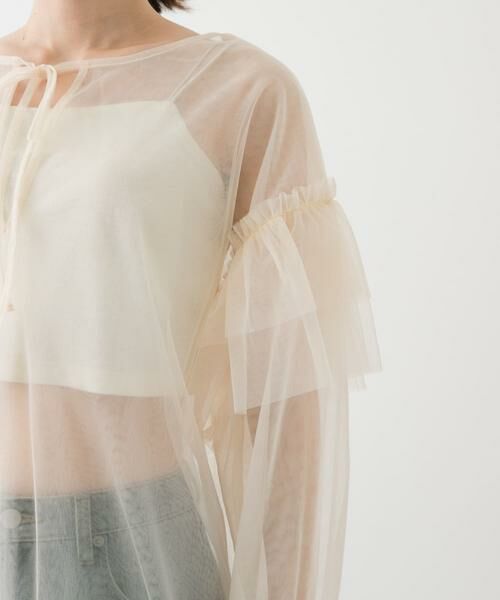 SENSE OF PLACE by URBAN RESEARCH / センスオブプレイス バイ アーバンリサーチ シャツ・ブラウス | シアーチュールフリルトップ | 詳細25