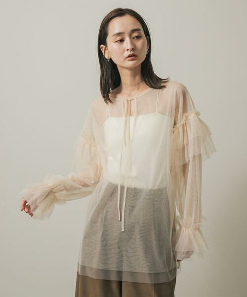 SENSE OF PLACE by URBAN RESEARCH / センスオブプレイス バイ アーバンリサーチ シャツ・ブラウス | シアーチュールフリルトップ | 詳細15