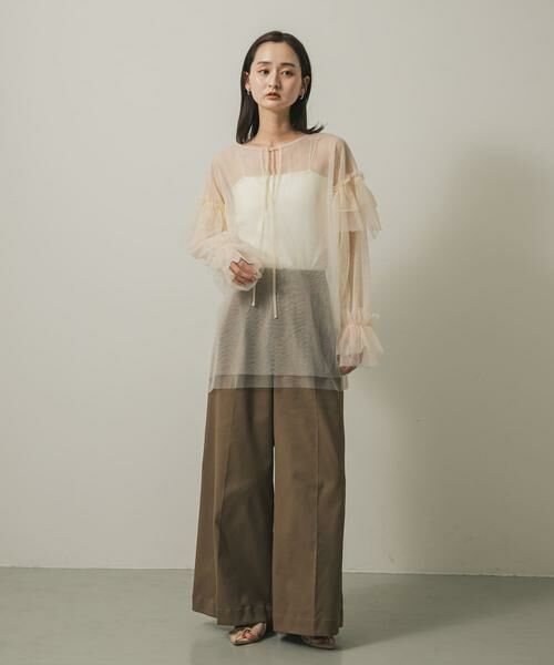 SENSE OF PLACE by URBAN RESEARCH / センスオブプレイス バイ アーバンリサーチ シャツ・ブラウス | シアーチュールフリルトップ | 詳細18