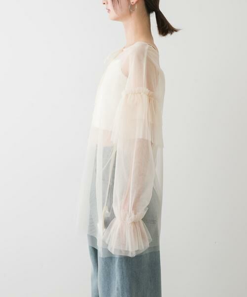 SENSE OF PLACE by URBAN RESEARCH / センスオブプレイス バイ アーバンリサーチ シャツ・ブラウス | シアーチュールフリルトップ | 詳細22