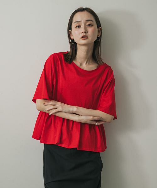 SENSE OF PLACE by URBAN RESEARCH / センスオブプレイス バイ アーバンリサーチ Tシャツ | クルーネックペプラムフリルトップ | 詳細1