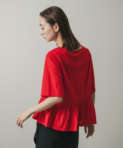 SENSE OF PLACE by URBAN RESEARCH / センスオブプレイス バイ アーバンリサーチ Tシャツ | クルーネックペプラムフリルトップ | 詳細2