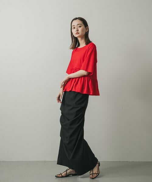 SENSE OF PLACE by URBAN RESEARCH / センスオブプレイス バイ アーバンリサーチ Tシャツ | クルーネックペプラムフリルトップ | 詳細3