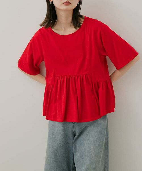 SENSE OF PLACE by URBAN RESEARCH / センスオブプレイス バイ アーバンリサーチ Tシャツ | クルーネックペプラムフリルトップ | 詳細4