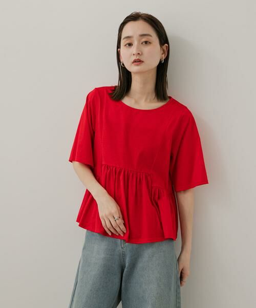 SENSE OF PLACE by URBAN RESEARCH / センスオブプレイス バイ アーバンリサーチ Tシャツ | クルーネックペプラムフリルトップ | 詳細5