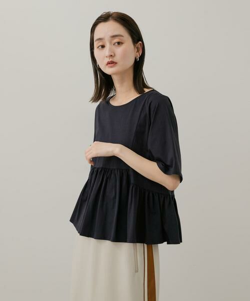 SENSE OF PLACE by URBAN RESEARCH / センスオブプレイス バイ アーバンリサーチ Tシャツ | クルーネックペプラムフリルトップ | 詳細18