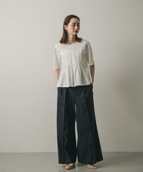 SENSE OF PLACE by URBAN RESEARCH / センスオブプレイス バイ アーバンリサーチ Tシャツ | クルーネックペプラムフリルトップ | 詳細24