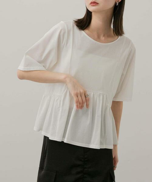 SENSE OF PLACE by URBAN RESEARCH / センスオブプレイス バイ アーバンリサーチ Tシャツ | クルーネックペプラムフリルトップ | 詳細25