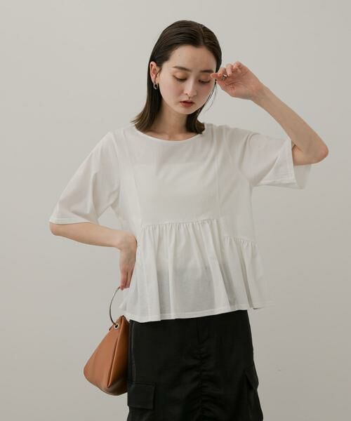 SENSE OF PLACE by URBAN RESEARCH / センスオブプレイス バイ アーバンリサーチ Tシャツ | クルーネックペプラムフリルトップ | 詳細26