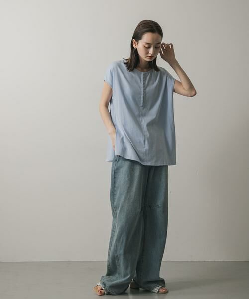 SENSE OF PLACE by URBAN RESEARCH / センスオブプレイス バイ アーバンリサーチ Tシャツ | フロントホックフレンチスリーブカットトップ | 詳細3