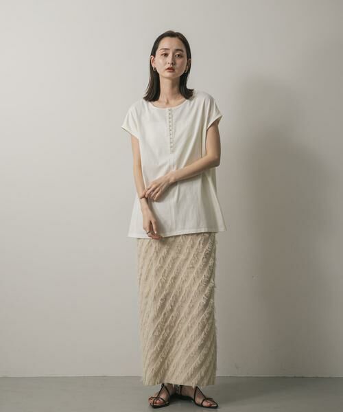 SENSE OF PLACE by URBAN RESEARCH / センスオブプレイス バイ アーバンリサーチ Tシャツ | フロントホックフレンチスリーブカットトップ | 詳細12