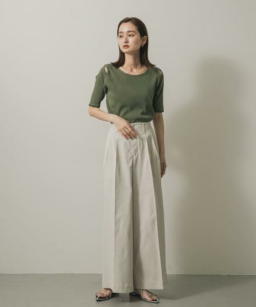 SENSE OF PLACE by URBAN RESEARCH / センスオブプレイス バイ アーバンリサーチ Tシャツ | カットアウトピグメントトップ(5分袖) | 詳細3