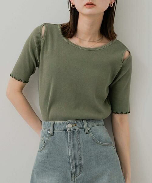 SENSE OF PLACE by URBAN RESEARCH / センスオブプレイス バイ アーバンリサーチ Tシャツ | カットアウトピグメントトップ(5分袖) | 詳細4