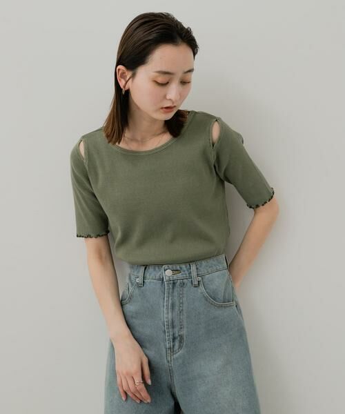 SENSE OF PLACE by URBAN RESEARCH / センスオブプレイス バイ アーバンリサーチ Tシャツ | カットアウトピグメントトップ(5分袖) | 詳細5