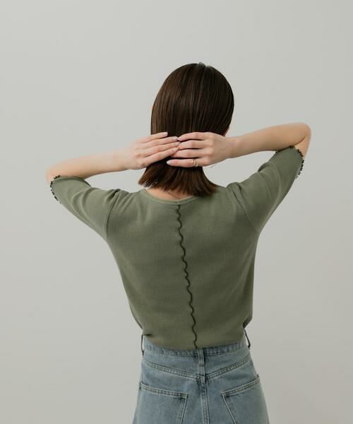 SENSE OF PLACE by URBAN RESEARCH / センスオブプレイス バイ アーバンリサーチ Tシャツ | カットアウトピグメントトップ(5分袖) | 詳細6