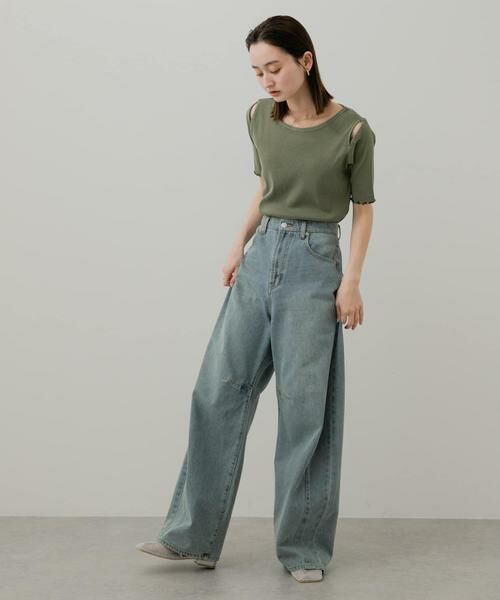 SENSE OF PLACE by URBAN RESEARCH / センスオブプレイス バイ アーバンリサーチ Tシャツ | カットアウトピグメントトップ(5分袖) | 詳細7