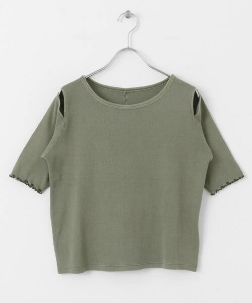 SENSE OF PLACE by URBAN RESEARCH / センスオブプレイス バイ アーバンリサーチ Tシャツ | カットアウトピグメントトップ(5分袖) | 詳細8