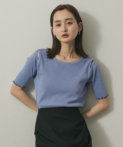 SENSE OF PLACE by URBAN RESEARCH / センスオブプレイス バイ アーバンリサーチ Tシャツ | カットアウトピグメントトップ(5分袖) | 詳細10