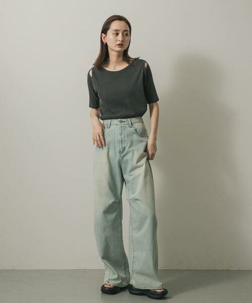 SENSE OF PLACE by URBAN RESEARCH / センスオブプレイス バイ アーバンリサーチ Tシャツ | カットアウトピグメントトップ(5分袖) | 詳細22