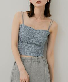 ラメシャーリングカップツキキャミソール