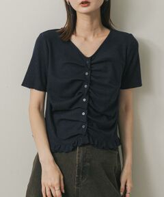 SENSE OF PLACE by URBAN RESEARCH / センスオブプレイス バイ アーバンリサーチ Tシャツ | フロントタックフリルトップ