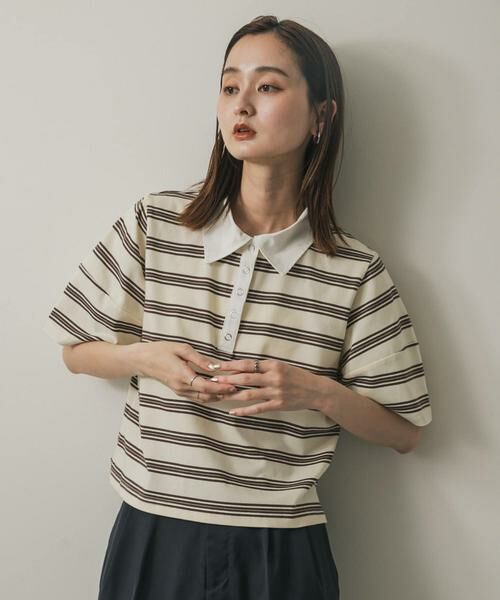 SENSE OF PLACE by URBAN RESEARCH / センスオブプレイス バイ アーバンリサーチ ポロシャツ | マルチボーダーカットポロシャツ | 詳細11